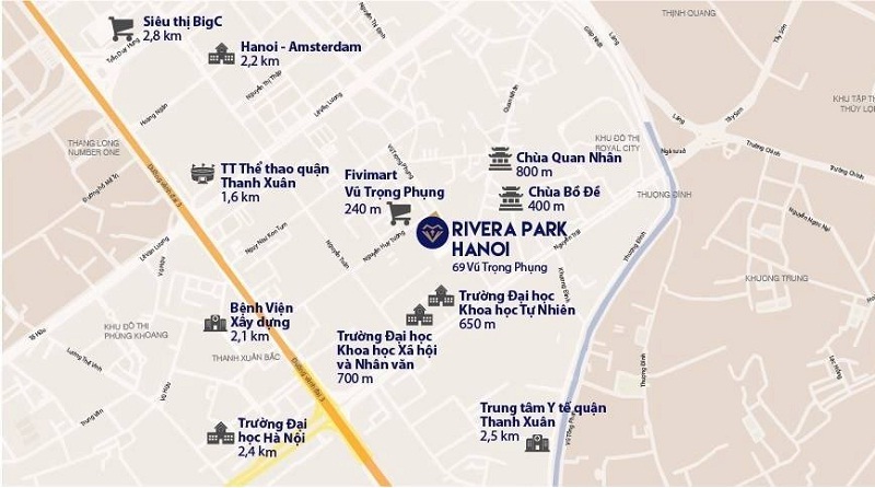 Vị trí dự án Rivera Park Hà Nội